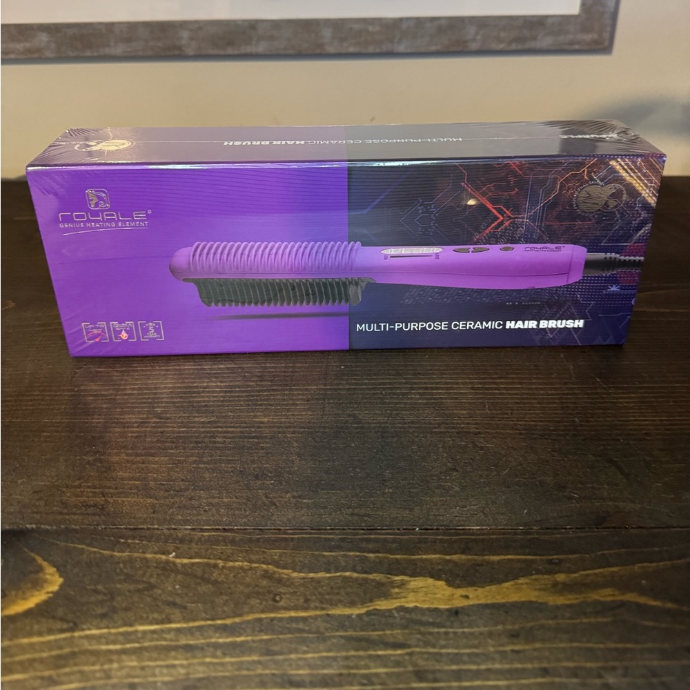 Royale Multi-Purpose Ceramic Hair Brush-Purple
